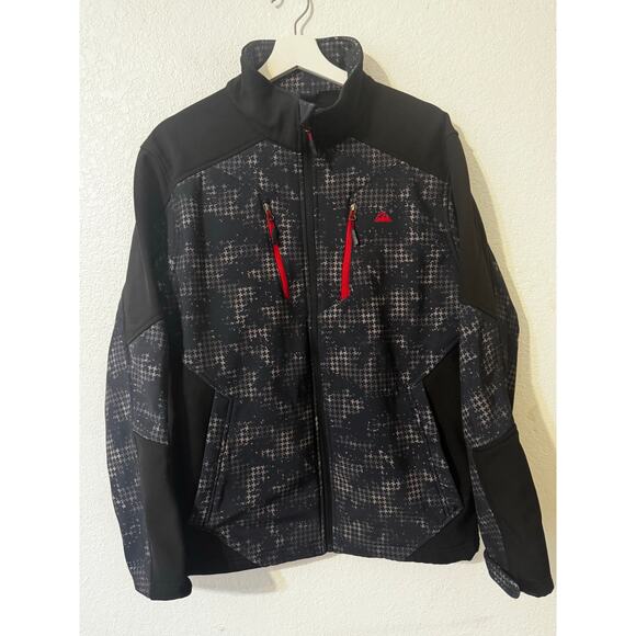 Snowzu Jackets & Blazers - Snozu Performance‎ Men's Ski Jacket Black Dark Red Accent Size M